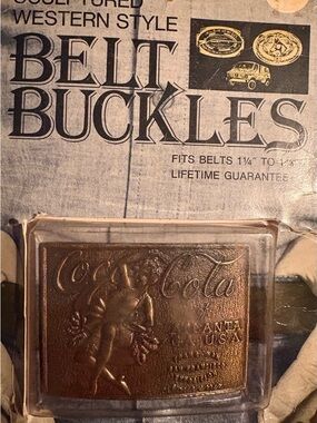 Coca-Cola Bronze Tone ATL Ga 1915 Trans-Pan SF Expo Collectors Belt Buckle